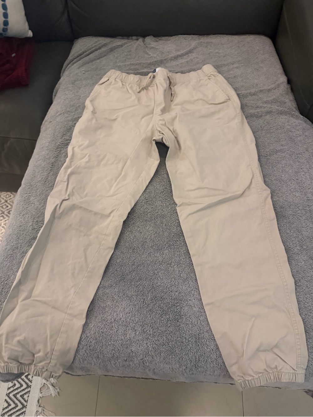 Old Navy Men's Khaki Drawstring Joggers